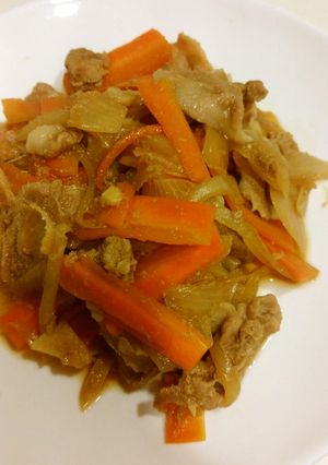 ダブル玉ねぎの豚小間炒め-レシピのメイン写真