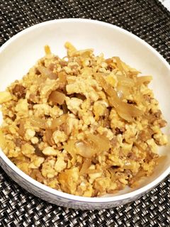 ひき肉と豆腐の玉子とじ-レシピのメイン写真