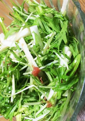 梅干ドレッシング 大根と水菜サラダ-レシピのメイン写真