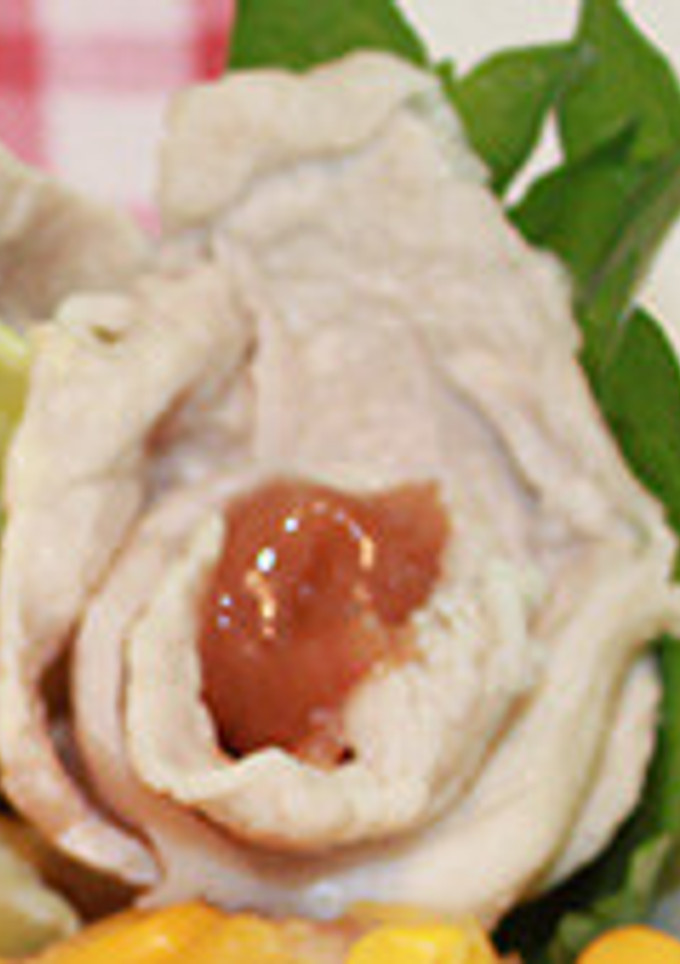 豚肉のレンジ蒸し お花仕立て-レシピのメイン写真