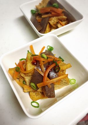 厚揚げとこんにゃくのピリ辛甘煮-レシピのメイン写真