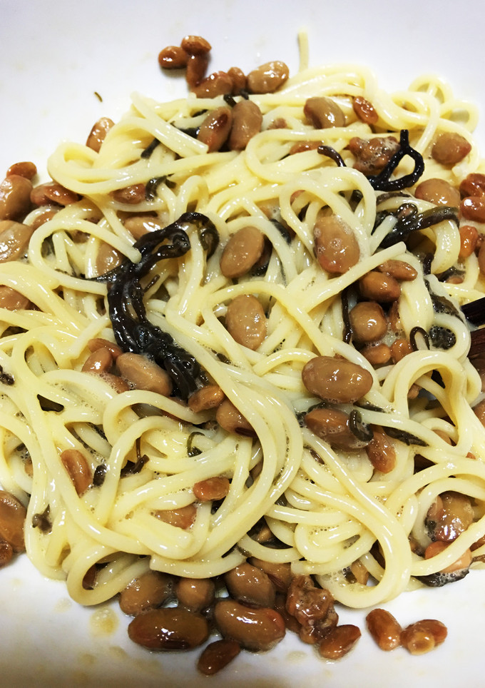 簡単☆納豆ともずくのぬるぬるパスタ-レシピのメイン写真