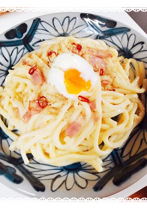 うどんde☆カルボナーラ-レシピのメイン写真