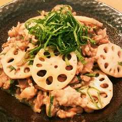 รูปของ 豚肉とレンコンの味噌炒め