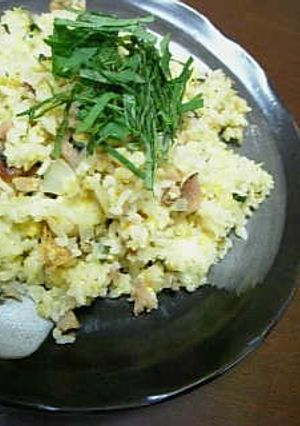麺つゆ炒飯。大葉たっぷりのせ～♡-レシピのメイン写真