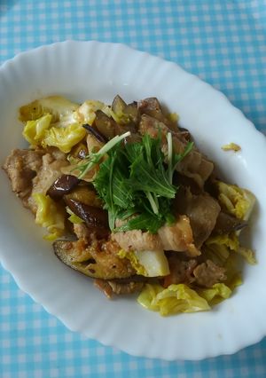 豚バラ肉とナスのしょうが焼き♪-レシピのメイン写真