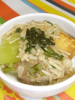 青梗菜と肉団子のえのきあんかけ-レシピのメイン写真