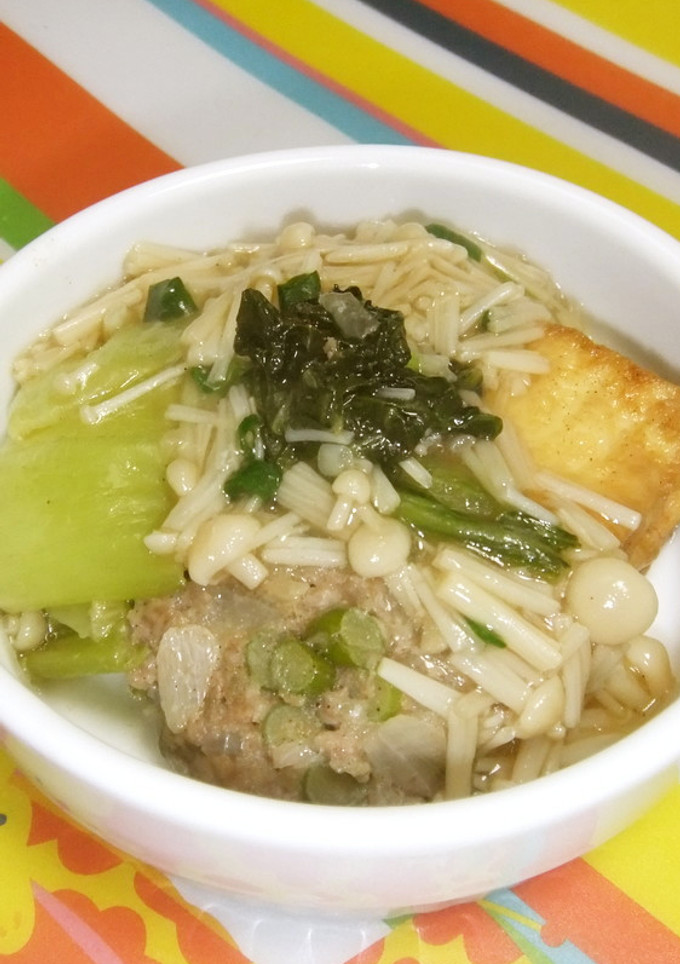 青梗菜と肉団子のえのきあんかけ-レシピのメイン写真