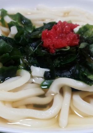 梅わかめうどん-レシピのメイン写真