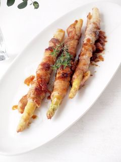 ホワイトアスパラ豚肉巻きオレンジソース-レシピのメイン写真
