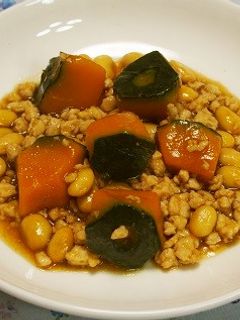 かぼちゃと大豆のそぼろあん-レシピのメイン写真
