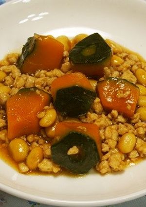 かぼちゃと大豆のそぼろあん-レシピのメイン写真