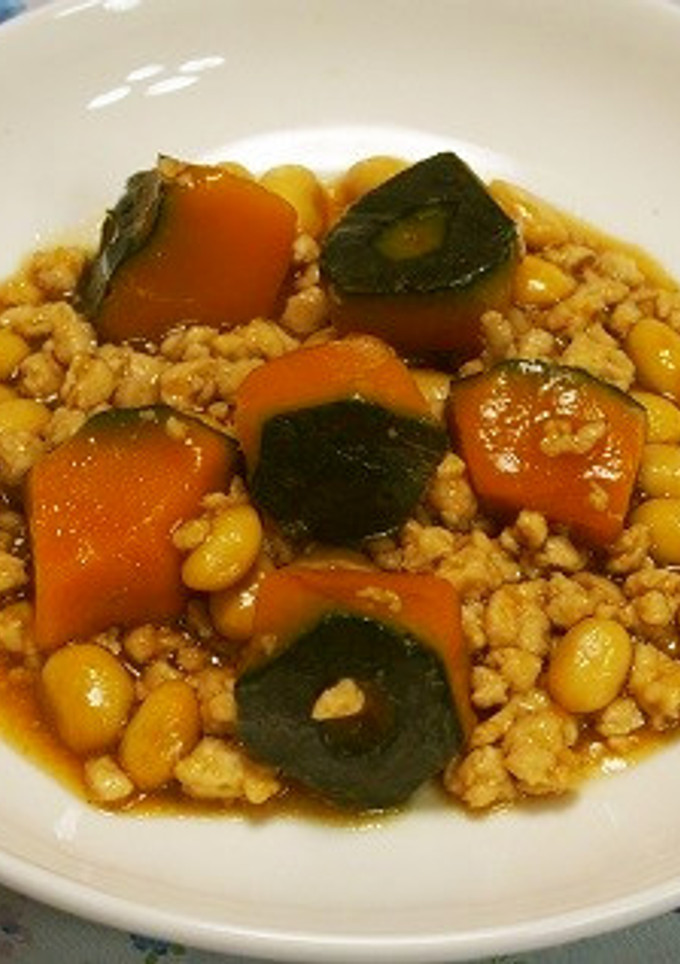 かぼちゃと大豆のそぼろあん-レシピのメイン写真