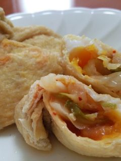卵&キムチ de 巾着煮-レシピのメイン写真