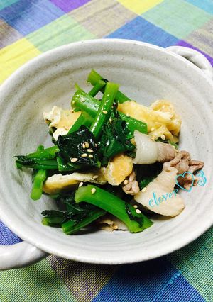 春の味!かき菜で蒸し焼き☆-レシピのメイン写真
