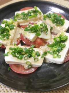 豆腐とまるごとトマトの和風カプレーゼ-レシピのメイン写真