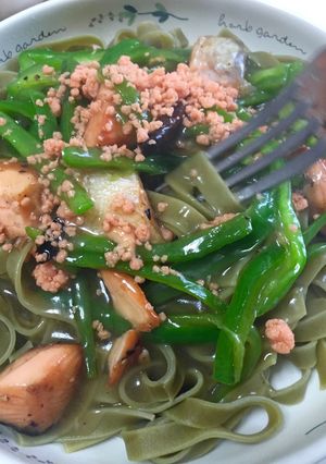 鮭とピーマンのあんかけパスタ-レシピのメイン写真