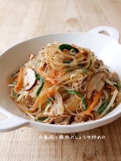 ☆春雨と豚肉のしょうゆ炒め☆-レシピのメイン写真