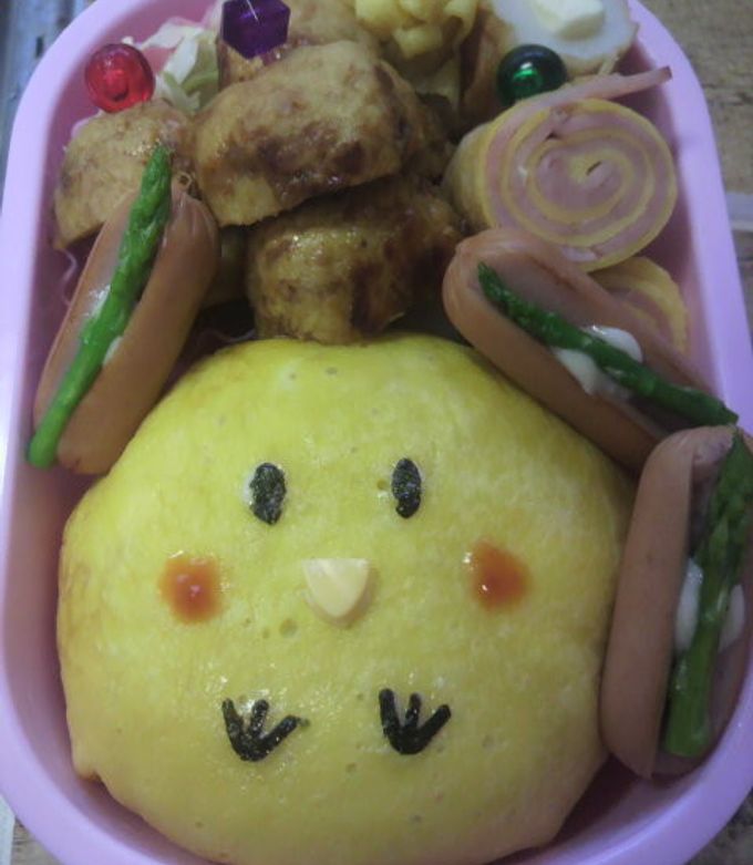 キャラ弁 簡単ひよこオムライス by まさパパくん 【クックパッド