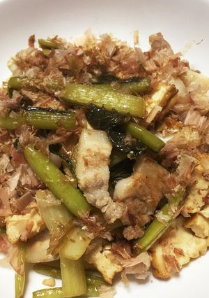 御飯がすすむ☆豚バラと野沢菜の炒め物-レシピのメイン写真