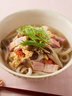 きのことトマトの洋風うどん-レシピのメイン写真