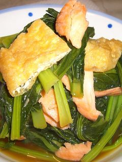 チョー簡単☆小松菜と塩さけの煮びたし-レシピのメイン写真