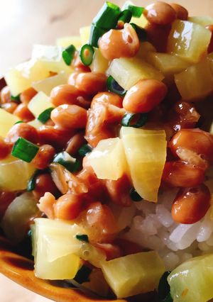 こりこりたくあん納豆ごはん-レシピのメイン写真