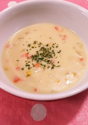 ＊ｺｰﾝｽｰﾌﾟ(牛乳ｱﾚﾙｷﾞｰ)＊-レシピのメイン写真
