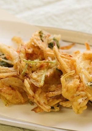 お酢でサクッと！桜えびと春野菜のかき揚げ-レシピのメイン写真