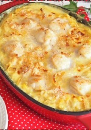 帆立と蟹のスパイシーうどんクリーム焼き-レシピのメイン写真