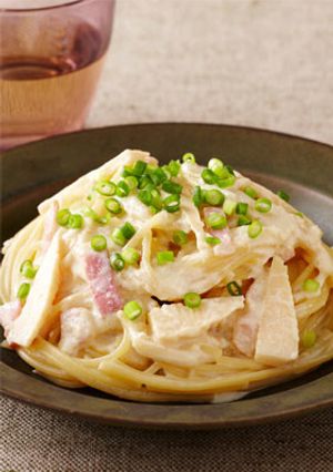 豆乳で作るクリームスパゲッティ-レシピのメイン写真