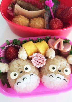 トトロ＊キャラ弁＊麺つゆのおにぎり-レシピのメイン写真