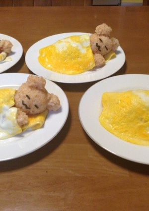 おひるねくまさんオムライス-レシピのメイン写真
