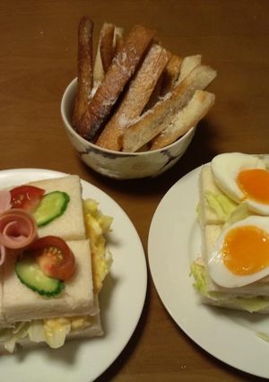 サンドイッチケーキとラスク♪-レシピのメイン写真