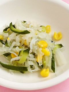 大根としらすのサラダ・保育園給食-レシピのメイン写真