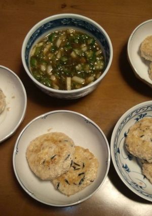 とうふハンバーグのオクラソースがけ-レシピのメイン写真