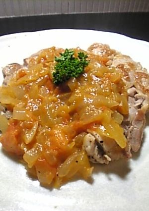 チキンステーキ激うまトマトソース♪-レシピのメイン写真
