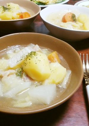 手作りパンチェッタで春キャベツのポトフ-レシピのメイン写真