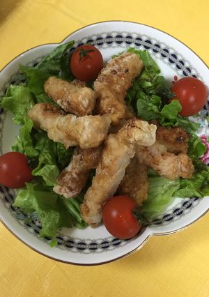 お弁当にも☆豚ロース肉のスティック唐揚げ-レシピのメイン写真