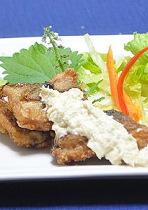 サバの唐揚げ☆山わさびディップ添え　-レシピのメイン写真