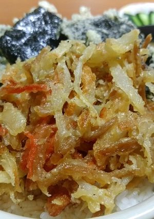 きんぴらごぼう で かき揚げ丼-レシピのメイン写真