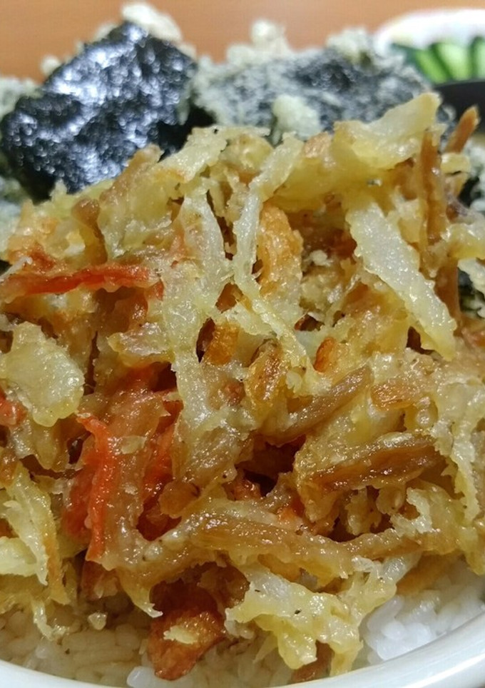きんぴらごぼう で かき揚げ丼-レシピのメイン写真