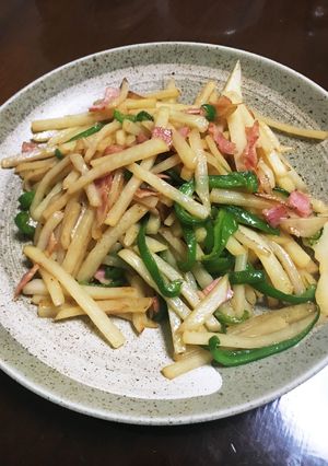 じゃがいもとピーマンの塩コショウ炒め-レシピのメイン写真