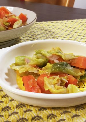 【取り分け】簡単！人参とキャベツのだし煮-レシピのメイン写真