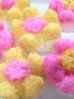 ひな祭り、お花見にペットボトルで花寿し-レシピのメイン写真