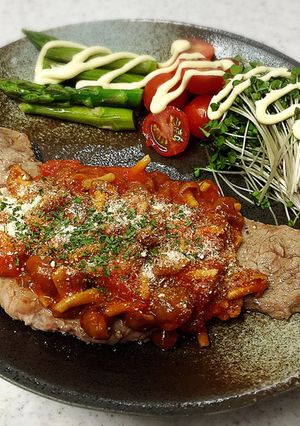簡単&快腸♪牛ステーキのなめこソース-レシピのメイン写真