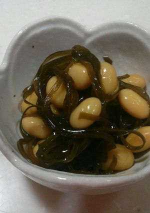 水煮を使って 大豆と昆布煮-レシピのメイン写真