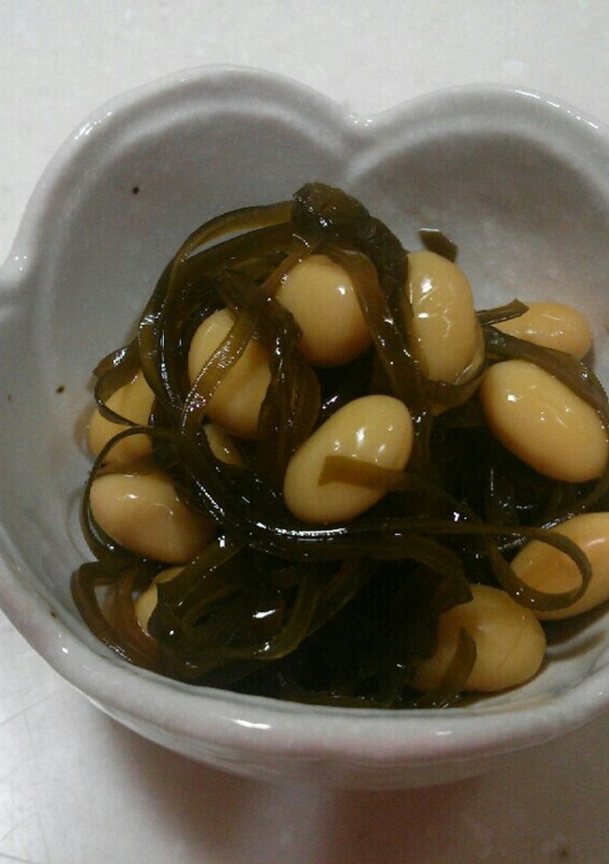水煮を使って 大豆と昆布煮-レシピのメイン写真