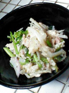ツナと香り野菜の白和え風サラダ-レシピのメイン写真