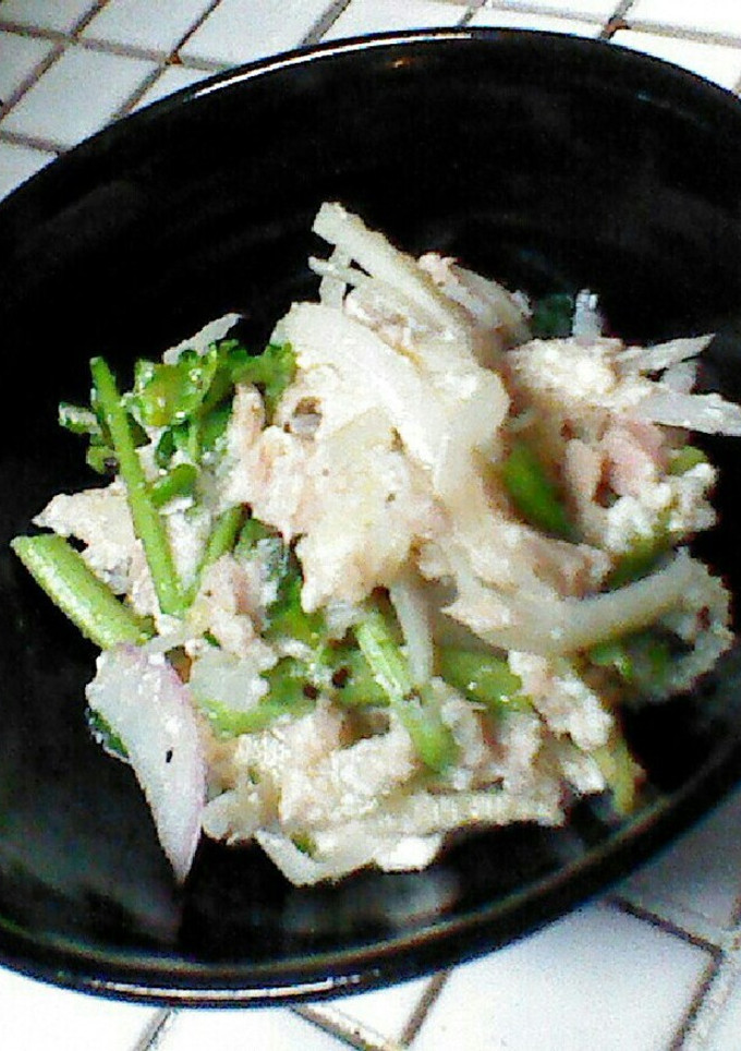 ツナと香り野菜の白和え風サラダ-レシピのメイン写真